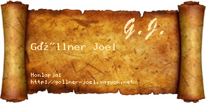 Göllner Joel névjegykártya